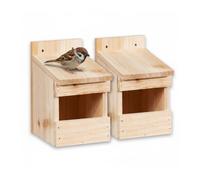 Relaxdays Nichoir demi-grotte, lot de 2