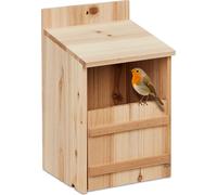 relaxdays Nichoir pour oiseaux semi-cavernicoles