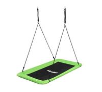 Relaxdays nid de balançoire rectangulaire, Enfants & Adultes, 150 kg, Multi-Enfants, extérieur, 150x80 cm, Vert