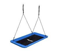 Relaxdays Nid de balançoire rectangulaire pour Enfants et Adultes, 150 kg, extérieur, 150x80x165 cm, Bleu