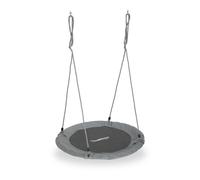 Relaxdays Balançoire nid d'oiseau Rond 110 cm à Suspendre Enfant Adulte Jardin extérieur Ø 110 cm, 100 kg