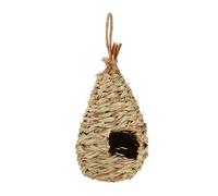 Relaxdays nid d’Oiseau, à Suspendre, déco de Balcon, terrasse, Jardin, tressé, Maison en Paille, HxD 29 x 12 cm, Naturel