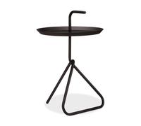 Relaxdays noir Table d'appoint en métal Table de rangement ronde Poignée de transport Panneau (54,99)