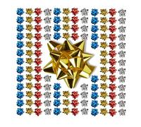 Relaxdays Nœuds Cadeaux en Lot de 200, Autocollants, Ruban d'emballage pour Cadeau, Anniversaire, Noël, colorés