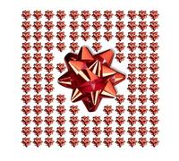 Relaxdays Nœuds Cadeaux en Lot de 200, Autocollants, Ruban d'emballage pour Cadeau, Anniversaire, Noël, Rouges