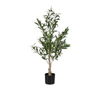 Relaxdays Olivier Artificiel, Arbre décoratif, détails réalistes, H x D : 90 x 50 cm, Vert et Marron