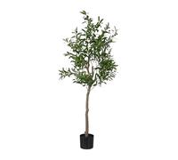 Relaxdays Olivier Artificiel, Olives, Arbre décoratif, détails réalistes, H x D : 150 x 65 cm, Vert et Marron