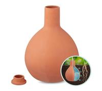 Relaxdays Olla d'arrosage, 7,5 l, céramique, Potager surélevé & Serre, Moins de Perte d'eau, Pot Terre Cuite, Terracotta