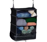 relaxdays Organisateur de bagages à suspendre 4 compartiments