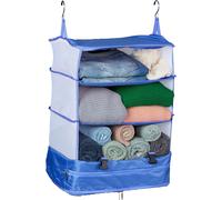 relaxdays Organisateur de bagages à suspendre 4 compartiments