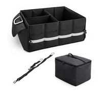 Relaxdays Organisateur de Coffre avec Couvercle, Sac Isotherme Amovible, 30x60x40 cm, Noir