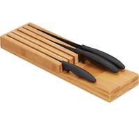 relaxdays Organisateur de couteaux en bambou pour 5 couteaux