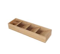 Relaxdays Organisateur de couverts, 5 compartiments, HxLxP 6x40x12 cm, insert pour tiroir, bambou naturel