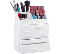 relaxdays Organisateur de maquillage en acrylique avec 21 compartiments