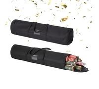 Relaxdays - Organisateur pour Papier Cadeau, 2 pièces, avec Fermeture éclair, poignées, H x P : 79 x 22 cm, Sac Noir