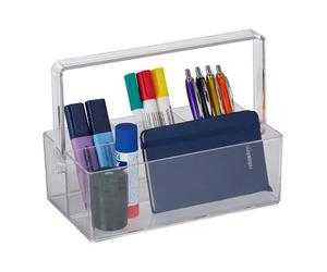 Relaxdays Organisateur transparent 3x avec anse
