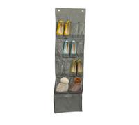 Relaxdays Organiseur à Chaussures, 15 Pochettes, à Suspendre, HxLxP : 158x47,5x5 cm, Range-Souliers, Gris - Transparent