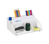 Relaxdays Organiseur bureau avec 5 compartiments