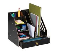 Relaxdays Organiseur bureau avec porte-documents