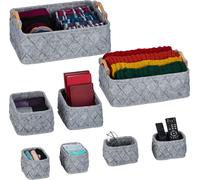 relaxdays Organiseur d'armoire 8 pièces