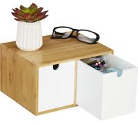 relaxdays Organiseur de bureau 2 tiroirs