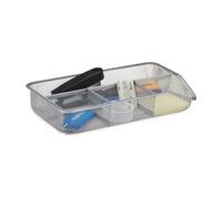 relaxdays Organiseur de bureau 4 compartiments plats