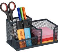 relaxdays Organiseur de bureau avec 3 compartiments
