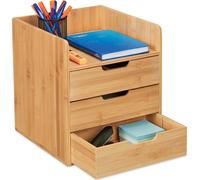 relaxdays Organiseur de bureau avec 3 tiroirs