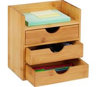 relaxdays Organiseur de bureau avec 3 tiroirs