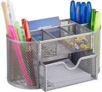 relaxdays Organiseur de bureau avec porte-stylos