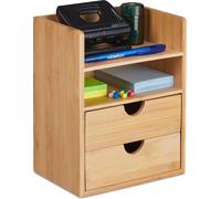 relaxdays Organiseur de bureau en bambou