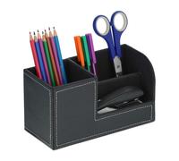 Relaxdays Organiseur de bureau en similicuir