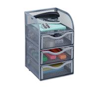 relaxdays Organiseur de bureau Mesh 3 tiroirs