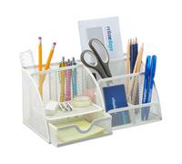 Organiseur de Bureau métal compartiments rangement pour crayon support de table