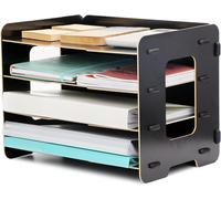 Relaxdays Organiseur De Bureau, Porte-Stylos En Bambou Carré, 10 Compartiments, Design Moderne, 9,5 X 23 X 9 Cm, Nature