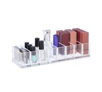 Relaxdays Organiseur cosmétique pour Accessoires de Maquillage, rectangulaire, 8 Compartiments, HxLxP : 5 x 25,5 x 9 cm