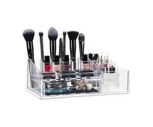Relaxdays Organiseur de maquillage 16 compartiment
