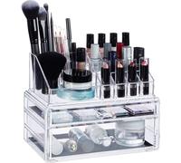 relaxdays Organiseur de maquillage avec 2 tiroirs