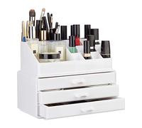 Relaxdays Organiseur de maquillage 3 tiroirs