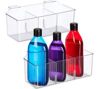 relaxdays Organiseur de porte d'armoire 3 compartiments, lot de 2
