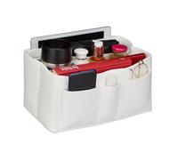 Relaxdays Organiseur de sac à main, feutre, multiples compartiments, séparateur amovible, rangement, tailles M, blanc