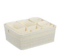 relaxdays Organiseur de tiroirs, set de 10 pièces