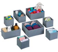 relaxdays Organiseur de tiroirs, set de 8 pièces