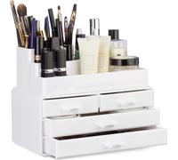 relaxdays Organiseur Make Up avec 4 tiroirs
