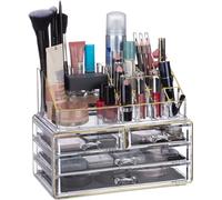 relaxdays Organiseur Make Up avec 4 tiroirs