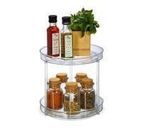 Organiseur rotatif rangement tournant étagère à cosmétiques 2 niveaux