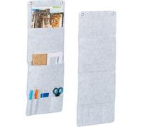 relaxdays Organiseur suspendu en feutre 6 compartiments 2pcs