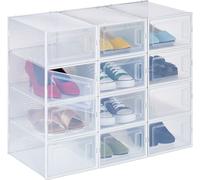 relaxdays Pack de 12 boîtes à chaussures