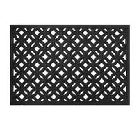 Relaxdays Paillasson 60 x 40 cm, imperméable, Motif géométrique Noir | antidérapant, intérieur/extérieur, caoutchouc