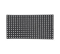 Relaxdays, Paillasson à Trous, en Caoutchouc, antidérapant, 100 x 50 cm, pour l'intérieur et l'extérieur, Noir